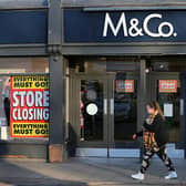 M&Co closed all their 170 stores this year putting 1910 jobs at risk after they went into administration for a second time in two years. (Photo by Martin Pope/Getty Images)