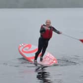 Lib Dem leader Sir Ed Davey falls into lake.