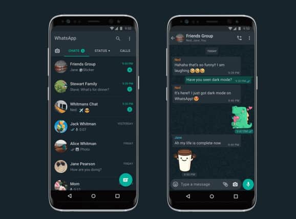 Do you like the look of dark mode? (Photo: WhatsApp)