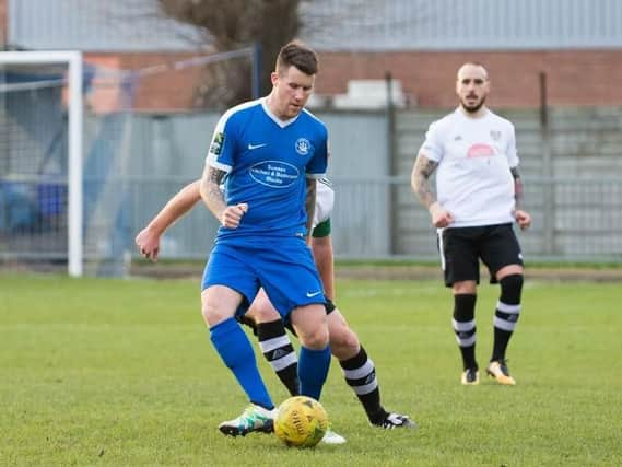 George Gaskin grabbed a consolation in Shoreham's defeat at Walton Casuals on Saturday. Picture by David Jeffery