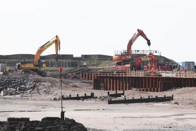 Flood defence work in Shoreham