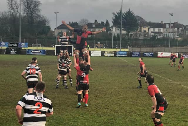 Heath worked hard across the pitch with the forwards showing tenacity against a committed Gravesend pack