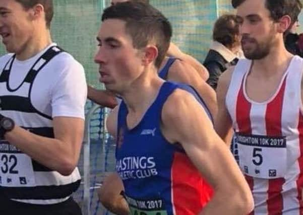 Gary Foster on his way to a superb personal best time in the Brighton 10K.