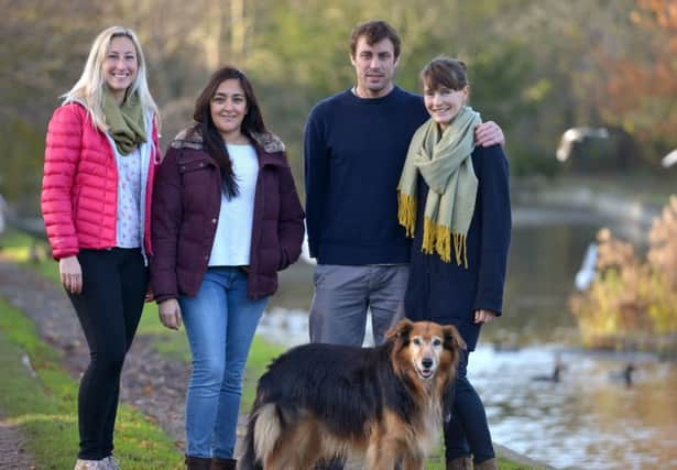 The litter pick group, with Milly Mandy pictured right