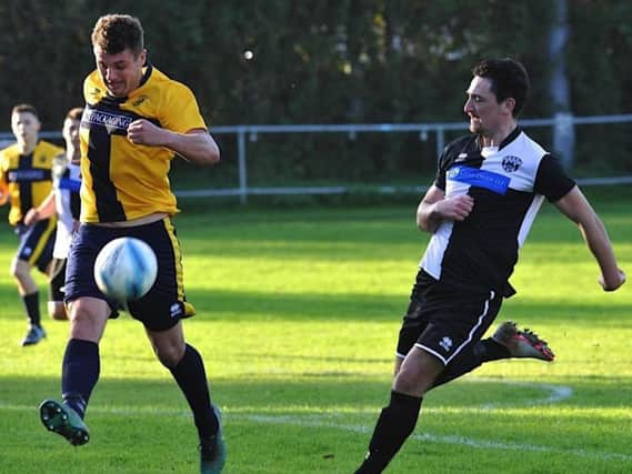 Lukas Franzen-Jones almost netted after coming on as a substitute at Haywards Heath Town. Picture by Stephen Goodger