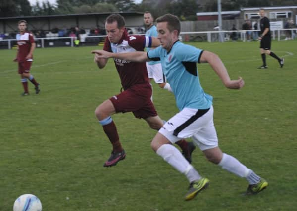 Action from Little Common's 5-0 victory over AFC Varndeanians in August's reverse fixture. Picture by Simon Newstead