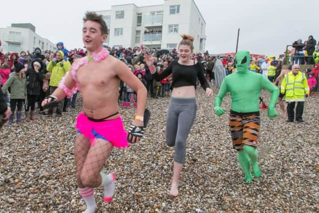 New Year's Day Big Dip 2018 at East Wittering. All pictures by Ash Black Photography