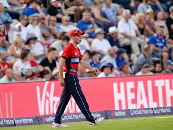 Mason Crane made his England debut in the fifth and final Ashes Test. Picture by Dave Vokes