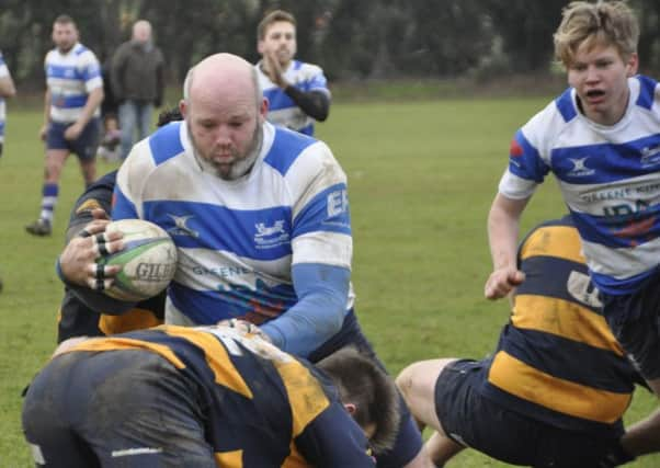 Steve McManus in possession during Hastings & Bexhill's defeat to Old Williamsonians. Picture courtesy Nigel Baker