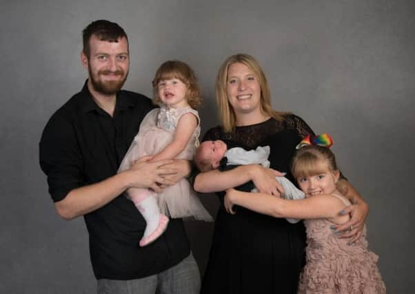 Alyssa May and family from Littlehampton. She rescued her children from a devastating blaze which gutted their house. Photo: Captured Memories photography.