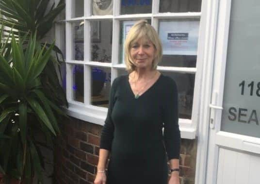 Cheryl Burnal outside Isherwood Investments in Sea Road, East Preston. She submitted a petition to the parish council to review the parking scheme