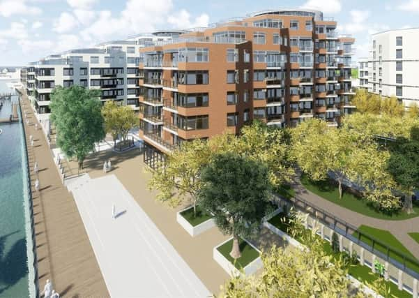 Developer's images of the Free Wharf development in Shoreham