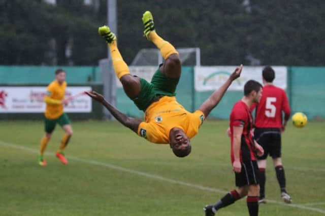 Tony Nwachukwu celebrates against Sittingbourne