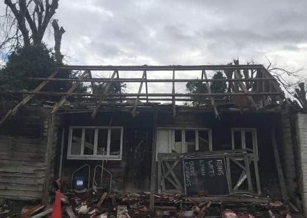 The old pavilion at the Rotherfield - on its way out