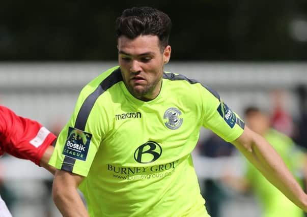 Jack Dixon scored for the first time since the opening day of the season to give Hastings United a 2-1 win over Ashford United this afternoon. Picture courtesy Scott White