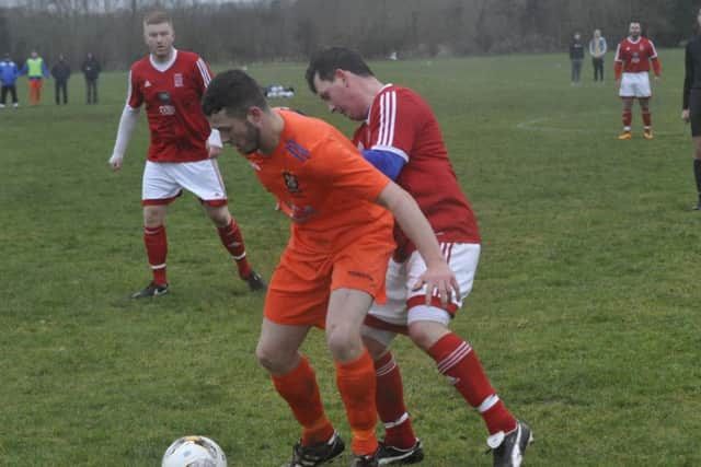 Battle Baptists on the ball during their 2-0 win against Bexhill Town.