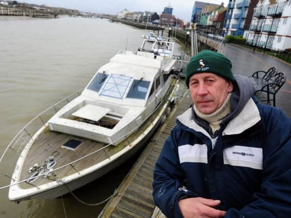 Martin Davey was one of several boat owners whose vessel was damaged in a vandalism spree. Picture: Kate Shemilt