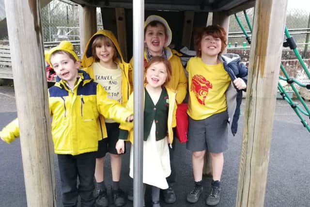 Beckley primary school celebrate Yellow Week SUS-180214-105155001