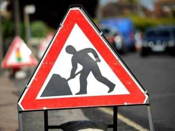 Roadworks stock image