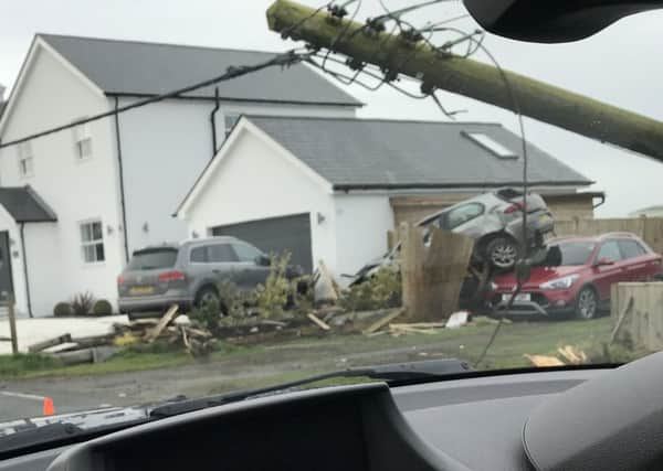 Dramatic photos show the aftermath of a crash in Hassocks this morning (February 14). Photo by John Dyne