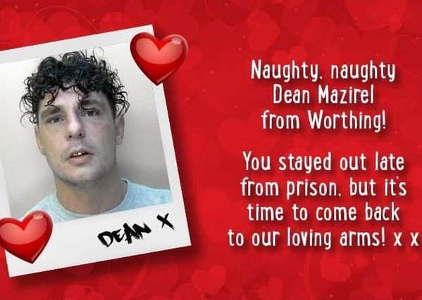 Sussex Police issue Valentines Day appeal for Dean Mazirel from Worthing