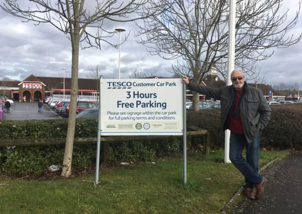 Don McBeth outside Tesco in Burgess Hill