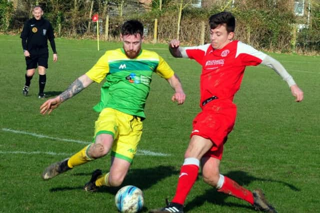 Westfield full-back Dom McGurk goes in for a tackle.