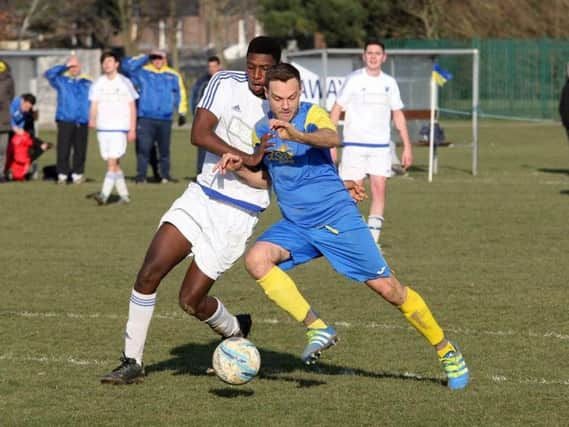 Stephen Kirkham netted in four times in Rustington's resounding win over Ferring. Picture by Derek Martin DM1823384