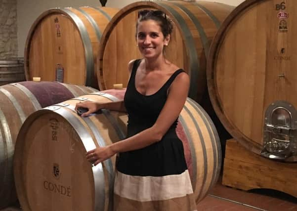 Chiara Condello in the cellars at Borgo Conde