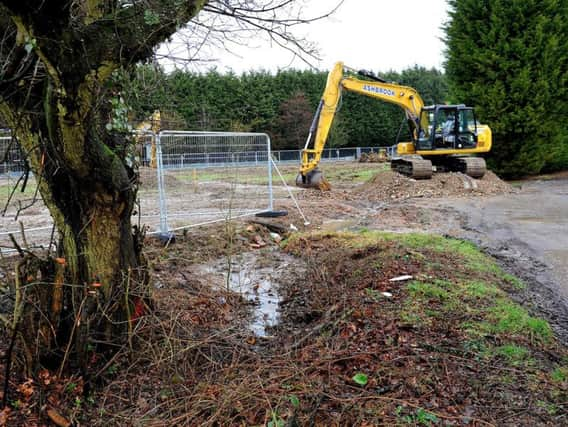 Ground work taking place at the site of Horsham Football Club's new ground at Horsham Golf and Fitness. Picture by Steve Robards. SR1806811.