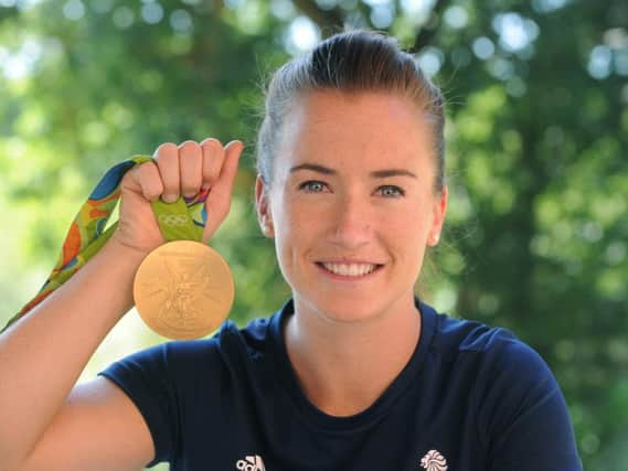 Maddie Hinch GB Womens Hockey Gold Medal winner (Photo by Jon Rigby)