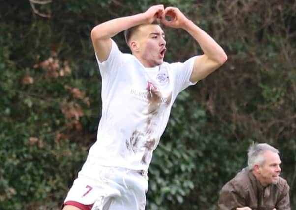 Davide Rodari took his first team goal tally for the season into double figures with Hastings United's winner against Walton Casuals. Picture courtesy Scott White