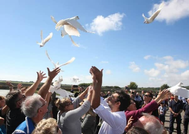 Hundreds gathered to mark the first anniversary of the tragedy