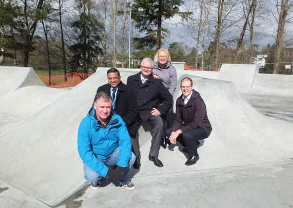 District councillors Gary Marsh, Sujan Wickremaratchi, Howard Mundin, Anne Boutrup and Jonathan Ash-Edwards. Picture: MSDC