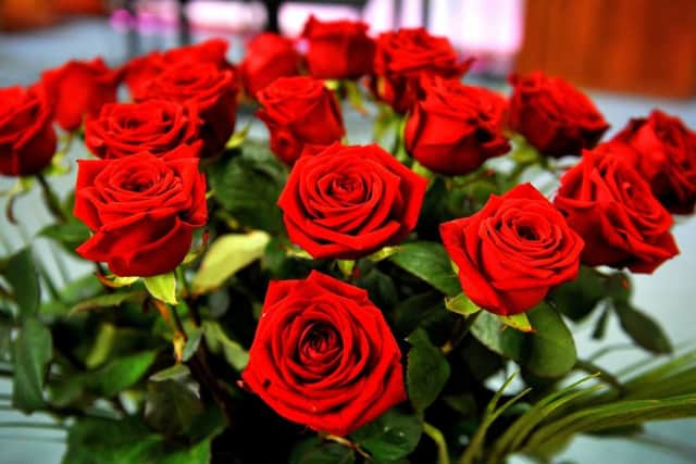 Flowers at the funeral service