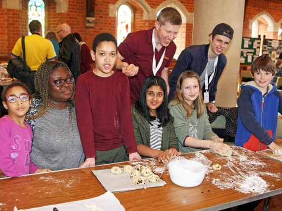 Hot cross bun making was the most popular activity. Picture: Derek Martin DM1833168a