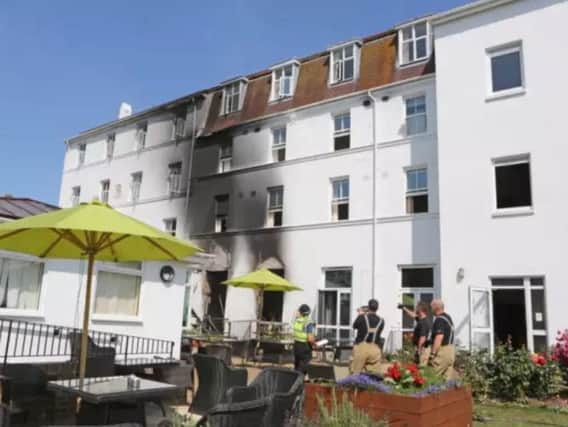 St Michael's Hospice after the fire in July 2015. Photo by Eddie Mitchell.