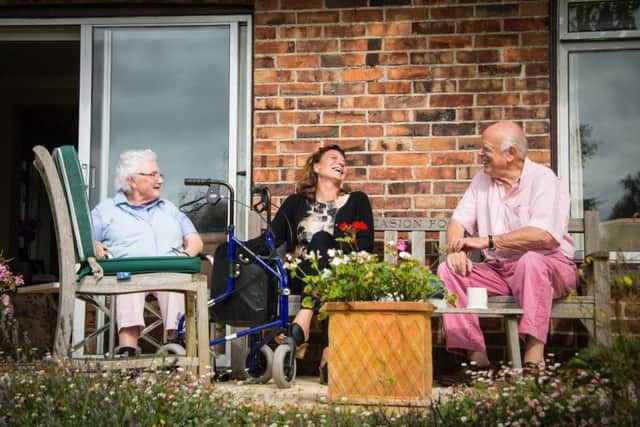 Founder Annabel James with her elderly parents