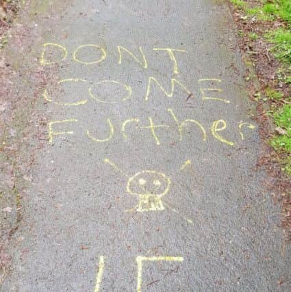 The graffiti was found in Whitebeam Woods