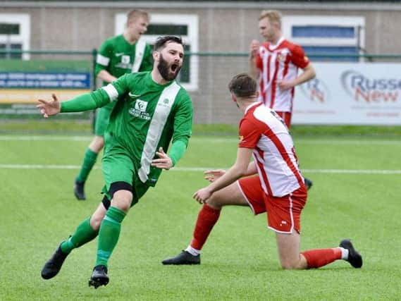 Jamie McKenzie netted twice in Mile Oak's derby win over rivals Steyning Town. Picture by Stephen Goodger