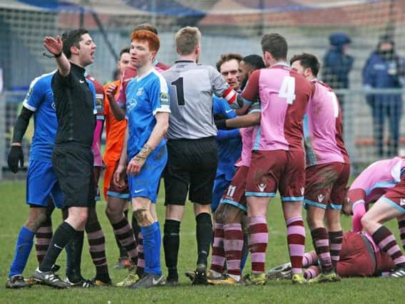 Shoreham are facing seven matches in the final 23 days of the season as they look to avoid Bostik League South relegation. Picture by Derek Martin