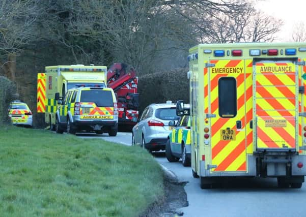 Emergency services at the scene. Photo: Eddie Mitchell