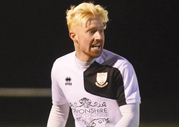 Wayne Giles scored a spectacular consolation for Bexhill United in the 5-1 defeat at Lingfield. Picture courtesy Jon Smalldon