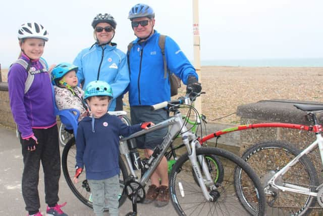 The Jude family on Worthing promenade