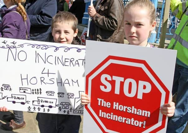 Youngsters joined the protest in Horsham