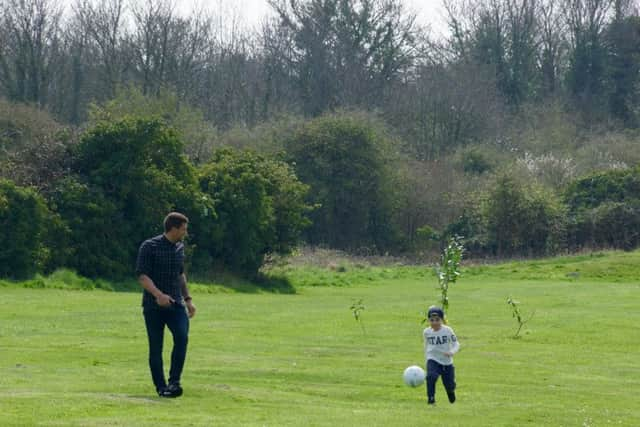 Adam El-Abd pictured on the Brighton Footgolf course