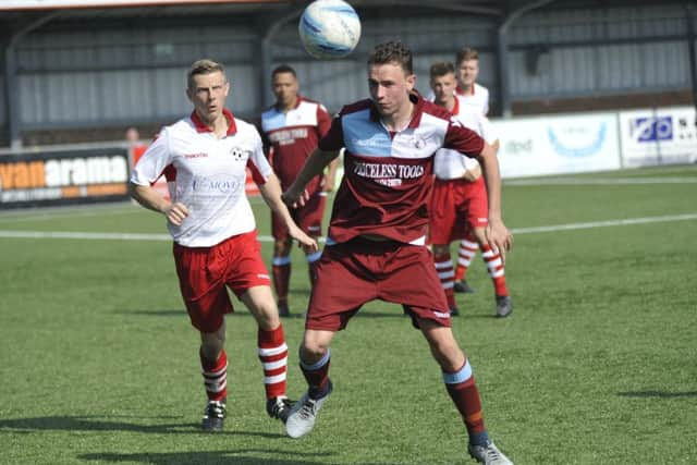 Common attacking player Jordan Harley in possession.