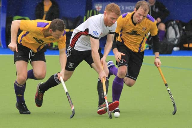 Angus Donaldson hit four goals in Horshams 6-3 win over Lewes in the Sussex Senior Cup final. Picture by Nick Evans