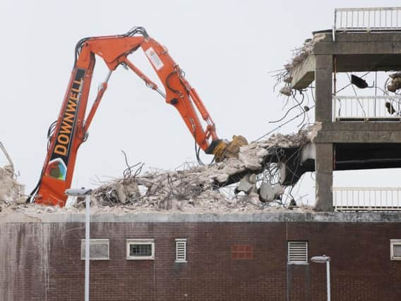 Demolition progresses at Worthing's Teville Gate. Photo: Eddie Mitchell