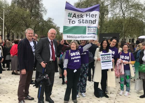 Sir Peter at the unveiling of the Dame Millicent Fawcett statue in Parliament Square